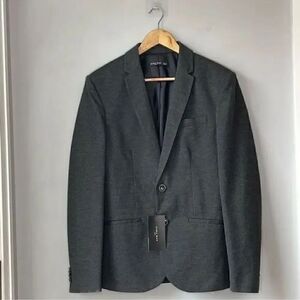 NWT Zara Man 2 Button Charcoal Gray Blazer Jacket Size Medium